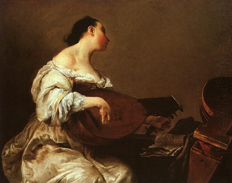 Giuseppe Maria Crespi Woman Playing a Lute oil painting picture